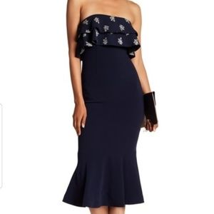 Cinq a Sept Eza Mermaid Embroidered Ruffle Dress 6